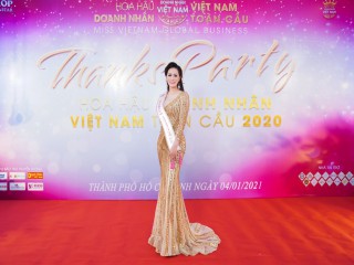 Tân á hậu 2 Doanh nhân Việt Nam Toàn cầu 2020 rạng rỡ xuất hiện tại Thanks Party