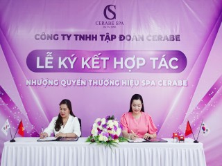 Chúc mừng tân giám đốc Phạm Thị Thảo ký kết nhận quyền thương hiệu Spa Cerabe