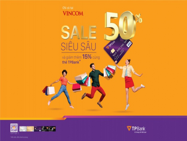 Ưu đãi tới gần 60% cho chủ thẻ tín dụng TPBank khi mua sắm tại Vincom