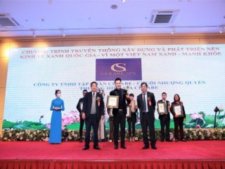 Cerabe Spa - Chuỗi nhượng quyền thương hiệu Spa nhận giải thưởng vinh danh” Thương hiệu Vì sức khỏe và Sắc đẹp Việt Nam”