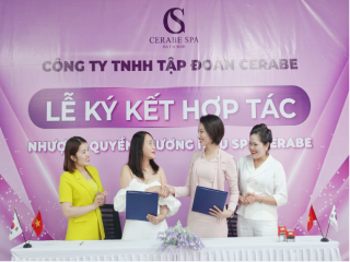 Cerabe ký kết với tân giám đốc Phương Thị Nhung mở Spa cơ sở 83