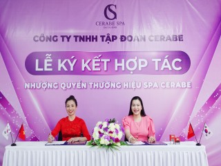 Tân giám đốc Hoàng Thị Kim Tuyến ký kết hợp tác mở Spa Cerabe
