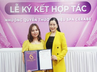Chúc mừng giám đốc Phạm Thị Minh Hải ký kết mở Spa Cerabe
