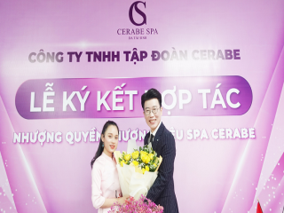 Lễ ký kết hợp tác giữa Chuỗi nhượng quyền thương hiệu Spa Cerabe và Bà chủ Spa Nguyễn Thị Lam.