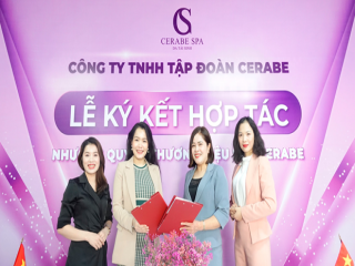 Lễ ký kết hợp tác giữa Chuỗi nhượng quyền thương hiệu Spa Cerabe và Giám đốc Chi nhánh Nguyễn Thị Thu