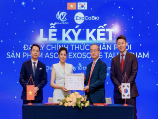 Ms Phạm Vân hợp tác cùng ExoCoBio Hàn Quốc phân phối ASCE+ Exosome
