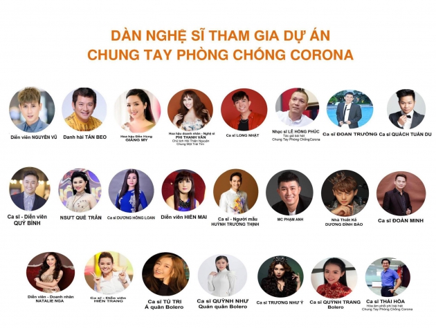 Những nghệ sĩ nào cùng Phi Thanh Vân ‘Chung tay phòng chống Covid-19’